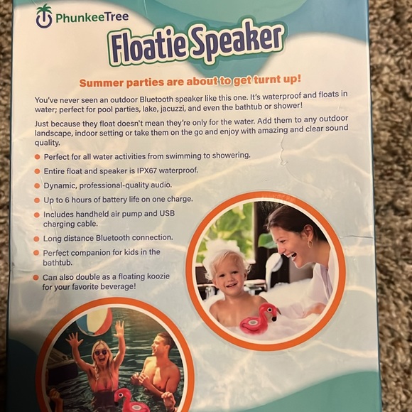 Floatie Speaker   Waterproof, wireless. Includes pump NIB - Picture 2 of 2